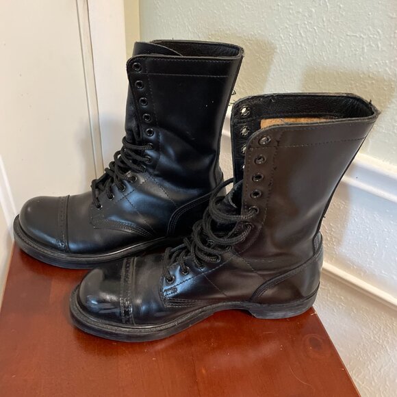 HH Brand - Airborne Jump Combat Boots - Black Leather - Lace Up -  Size 8 - USA - Picture 4 of 14